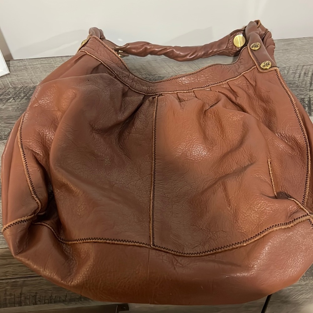 Brown leather bag